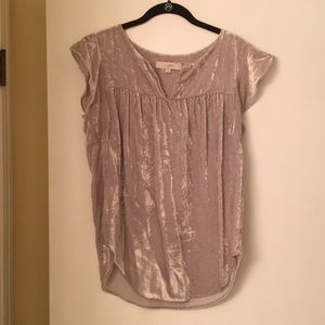 Loft velvet top